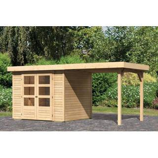 👉 Tuinhuisje Woodfeeling | Tuinhuis Askola 3 met Overkapping 2,4 Onbehandeld 4010090732466