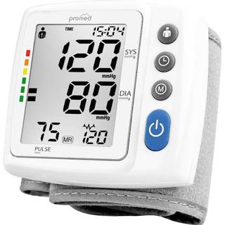 👉 Polsbloeddrukmeter wit unisex en koortsthermometer Promed 4043641940256