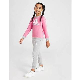 👉 Large meisjes Adidas Girls' Logo Crew Tracksuit Children 4065429255536