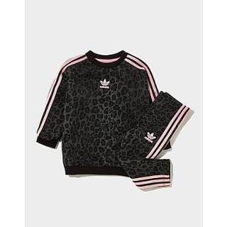 👉 Legging meisjes kinderen Adidas Originals Girls' Leopard Print Crew/Leggings Set Infant - Kind 4066746552636