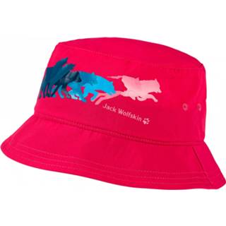 M uniseks rood Jack Wolfskin - Kid's Supplex at Home Bucket Pet maat M, 4064993176544