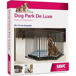 👉 Tin pakket draadkooien hond zwart Savic puppyren dog park deluxe 62X75 CM 5411388032890