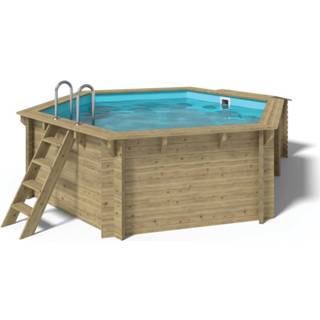 👉 Zwembad houten Fonteyn | 6-Hoekig Ø410 cm