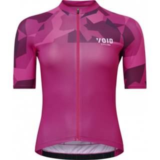 👉 VOID - Women's Abstract S/S Jersey - Fietsshirt maat S, purper