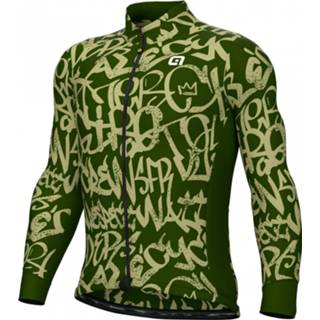 👉 Fiets shirt mannen 3XL olijfgroen Alé - Solid Ride L/S Jersey Fietsshirt maat 3XL, 8055528435799