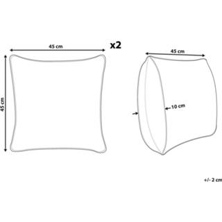 👉 Sierkussen grijs Sierkussens donkergrijs 45 x cm set van 2 PAIKA 4251682281119