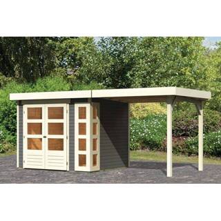 👉 Tuinhuisje Woodfeeling | Tuinhuis Kerko 3 met Overkapping 2,4, Zij- en Achterwand Onbehandeld 4010090829340