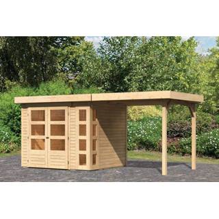 👉 Tuinhuisje Woodfeeling | Tuinhuis Kerko 3 met Overkapping 2,4 Onbehandeld 4010090829326