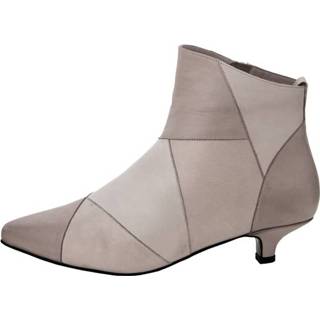 👉 Glad leer vrouwen effen beige Ankle boot in een mooie kleurencombinatie Gemini Taupe/Beige