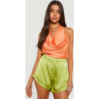 Halter Hemdje Met Losse Col, Orange