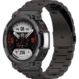 👉 Stalen band zwart Strap-it Amazfit T-Rex 2 (zwart) 8720836207665