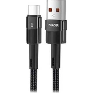 👉 Zwart Essager Quick Charge 3.0 USB-C Kabel - 66W 0.5m 5714122220875