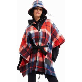 👉 Poncho met geruite patch