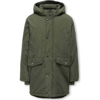 Winterjas jongens olijfgroen kinderen Kids Only Oliver Parka 5715311887367