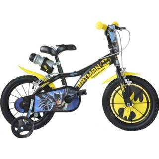 👉 Geel staal kinderen jongens stadsfiets kinderfietsen knijprem vast geen personage single Dino Batman 16 Inch 27 cm 8006817907701