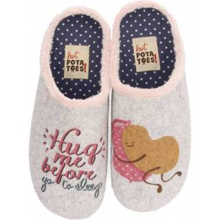 👉 Pantoffels vrouwen grijs Hot Potatoes Saggart 67071 Grijs-37 8445413118799