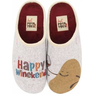 👉 Pantoffels vrouwen grijs Hot Potatoes Delvin 67076 Grijs-37 8445413118867