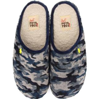 👉 Pantoffels mannen blauw Hot Potatoes Hiebine 67826 Blauw-47 8445413121478 8445413121485