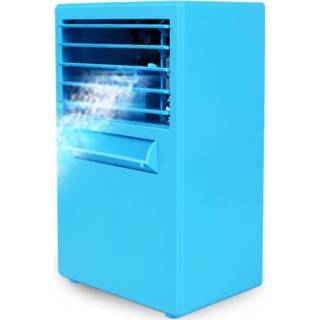 👉 Mini desktop unisex blauw DC 24V Air Conditioning Fan Evaporation Cooling Cycle Spray Humidifier