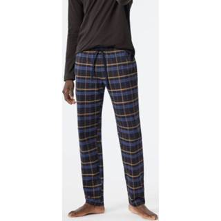 👉 Pyjama broek blauw XXL bruin Schiesser Pyjamabroek bruin-blauw ruit 4007066185814