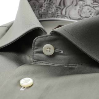 👉 Overhemd groen Circle of Gentlemen Devano Slim Fit groen, Effen 8720013013973