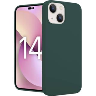 👉 Groen silicone ShieldCase iPhone 14 case (donkergroen) 8720763488304