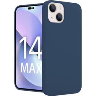 Blauw silicone ShieldCase iPhone 14 Max case (donkerblauw) 8720763487413