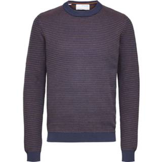 👉 Sweater s mannen marine Selected Gestreepte casual he