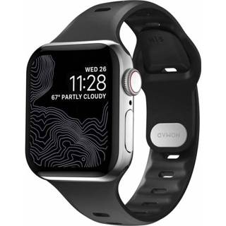 👉 Sportband zwart rubber Nomad Sport Band Slim Apple Watch 38mm / 40mm 41mm 856500011530