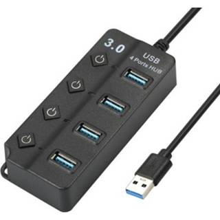 👉 Switch wit 4-in-1 High-speed USB3.0 Hub Converter with 4 Expansion Ports Independent Power Switches Support Mouse Keyboard U Disk