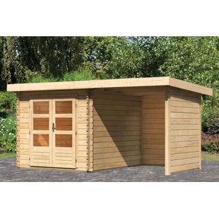 👉 Tuinhuisje Woodfeeling | Tuinhuis Bastrup 4 met Overkapping 2,0, Zij- en Achterwand 4010090779379