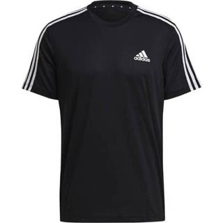 👉 Hardloop shirt XXL mannen zwart Adidas 3 Stripes Running Tee heren