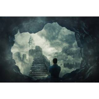 👉 Fotobehang - Trap naar Fantasie land, Fantasy world, 11 maten, Premium Print, incl behanglijm 5904343354798
