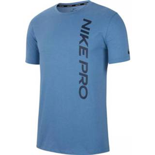 👉 Sportshirt s mannen blauw Nike PRO MENS SHORT-SLEEVE TOP he