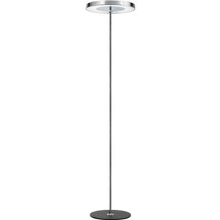 👉 Vloer lamp aluminium chroom zwart Belux - Disk vloerlamp 6095806644675