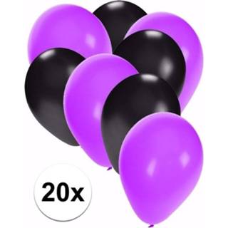 👉 Halloween ballon zwart paarse - en ballonnen 20 stuks