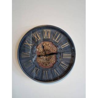 👉 Wandklok metaal groot grijs - uurwerk industriele klok 70 cm 8720512212242
