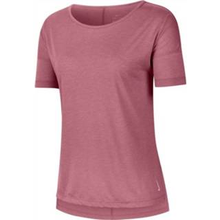 Sportshirt XS vrouwen roze Nike YOGA WOMENS SHORT-SLEEVE TOP da