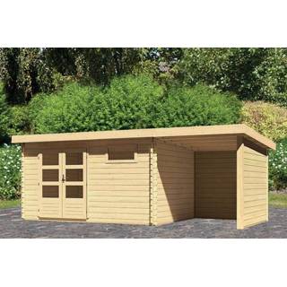 👉 Tuinhuisje Woodfeeling | Tuinhuis Bastrup 8 met Overkapping 2,0, Zij- en Achterwand 4010090786766