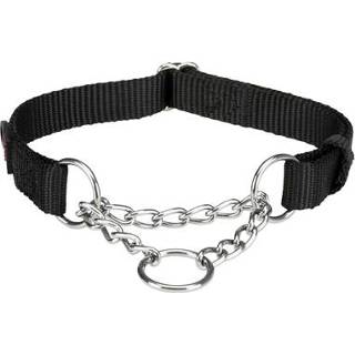 👉 Halsband zwart tin Trixie hond premium choker 30-40X1,5 CM 4011905202716
