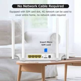 👉 Wifi router 4G 300Mbps Wireless with 4 External Antennas SIM Card Slot for Home Office Hotel US Plug