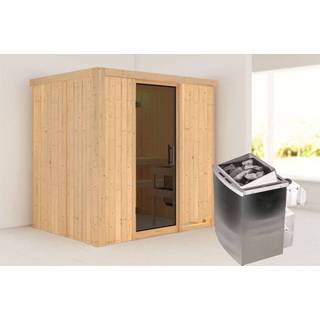 👉 Kachel Karibu | Sauna Bodin Antracietglas 4,5 kW Geïntegreerde Bediening 4010090164557