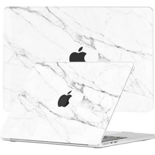 👉 Coverhoes zwart Lunso - cover hoes MacBook Air 13 inch M2 (2022) Marble Vana 8720791560508