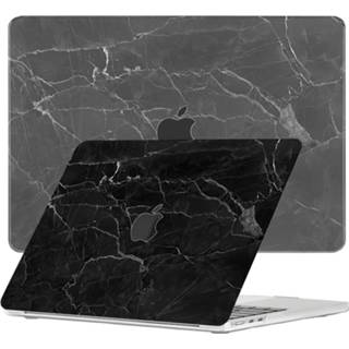 👉 Coverhoes zwart Lunso - cover hoes MacBook Air 13 inch M2 (2022) Marble Shire 8720791560492