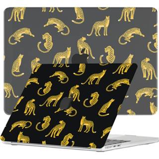 👉 Coverhoes zwart Lunso - cover hoes MacBook Air 13 inch M2 (2022) Leopard Black 8720791560584