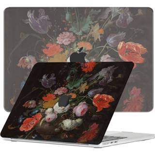 👉 Coverhoes zwart Lunso - cover hoes MacBook Air 13 inch M2 (2022) Stilleven met Bloemen 8720791560539