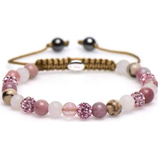 👉 Karma armband roze rose nederlands Spiral Pink Crystal