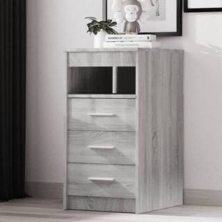 👉 Ladekast grijs hout active 40x50x76 cm bewerkt sonoma eikenkleurig 8720286931592