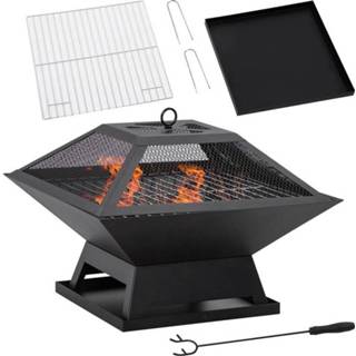 👉 Vuurkorf active Sunny met deksel en BBQ-rooster 45 x 34 cm 6095800173195