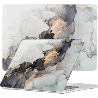 👉 Coverhoes zwart Lunso - cover hoes MacBook Air 13 inch M2 (2022) Marble Magnus 8720791560485